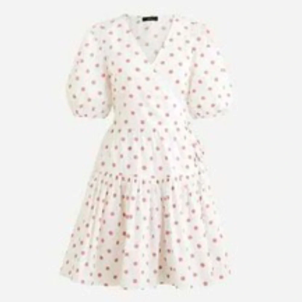 Polly & Esther White Wrap Midi Dress with Pink Polka Dots
